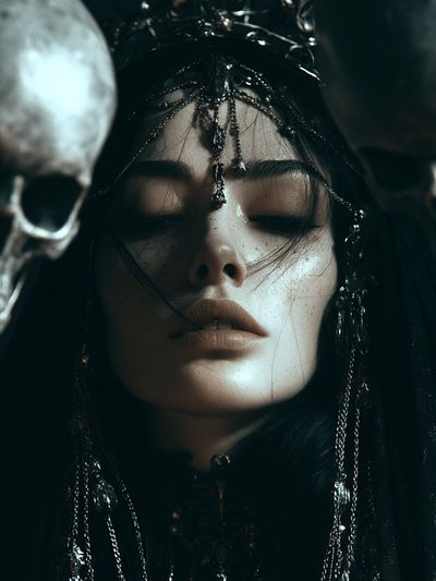 Dark Gothic Portrait Print. poster