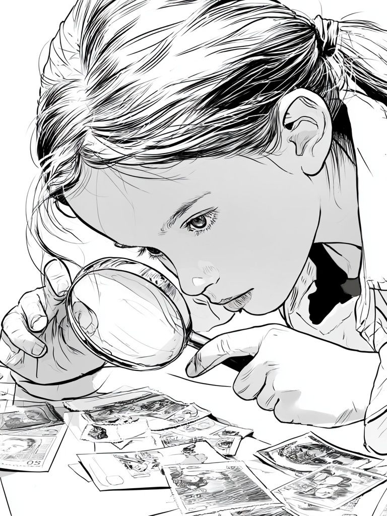 Young Detective Illustration Poster. poster detail
