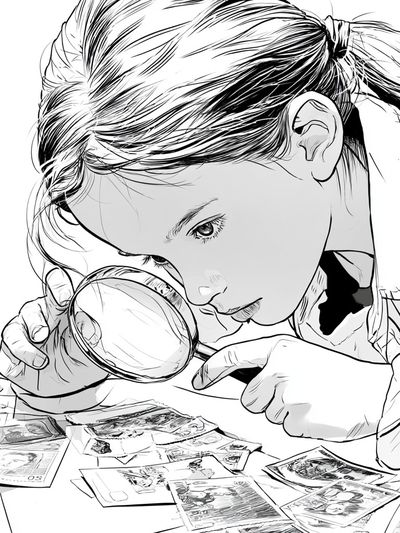 Young Detective Illustration Poster.