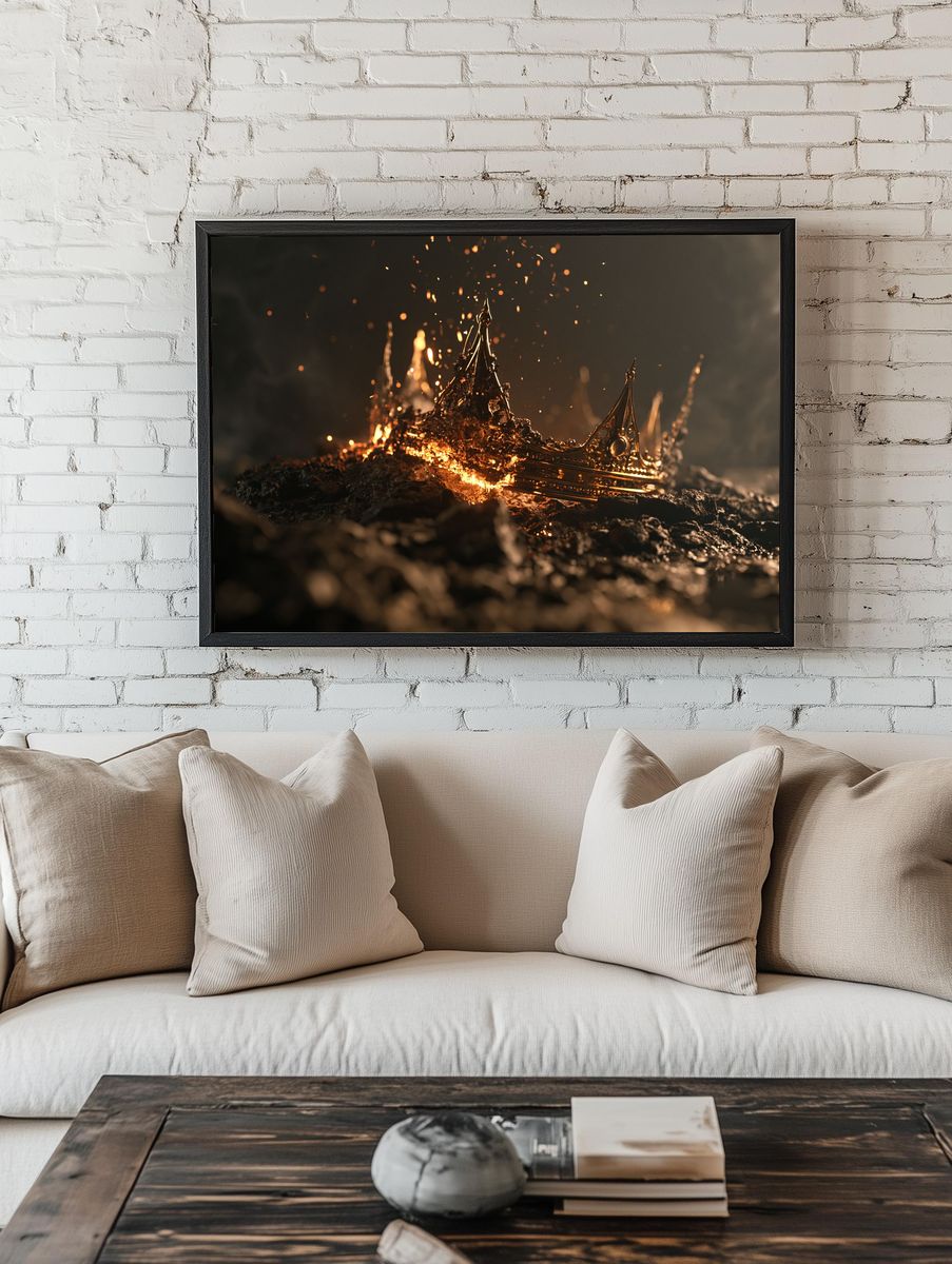 Burning Crown Fantasy Print. room preview