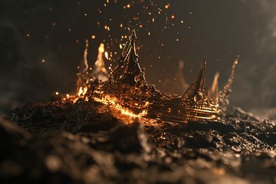Burning Crown Fantasy Print. poster