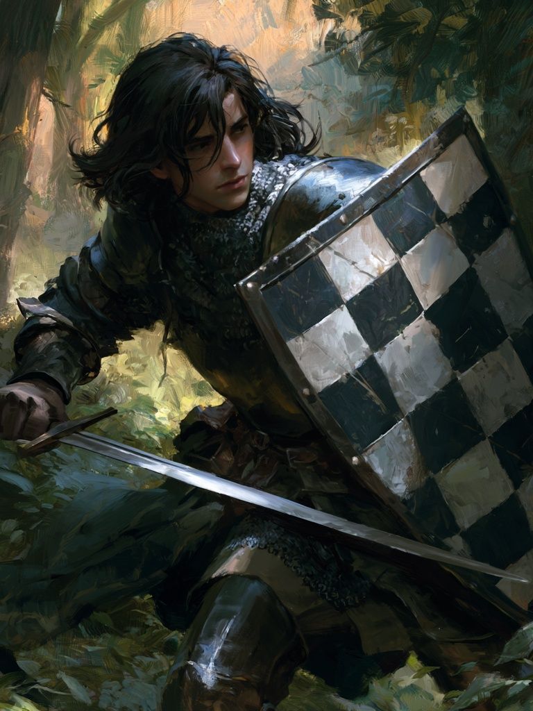 Forest Knight Digital Art Print. poster — illustration art