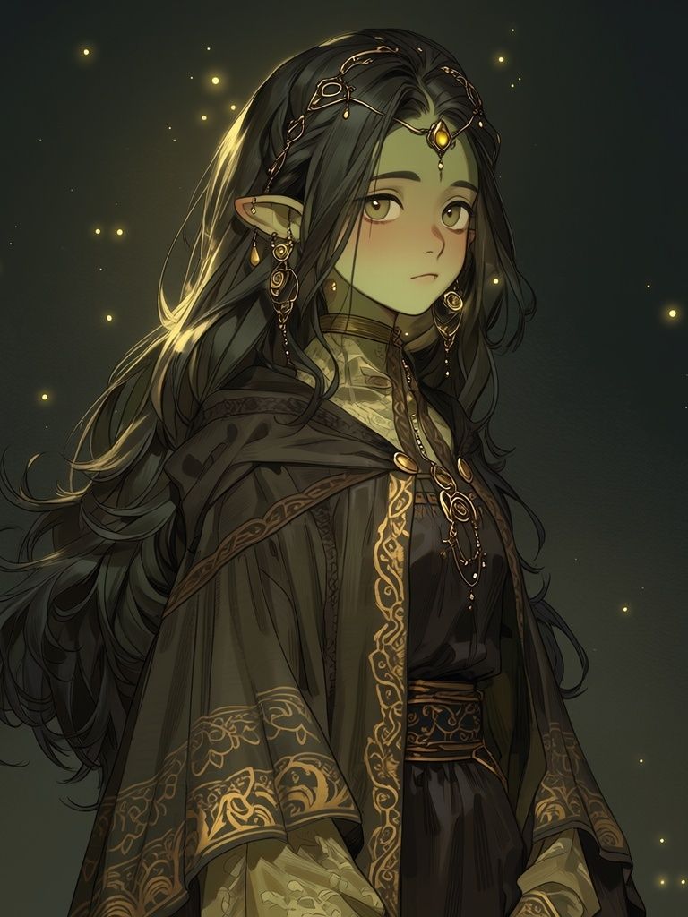 Elven Fantasy Portrait Print. poster detail