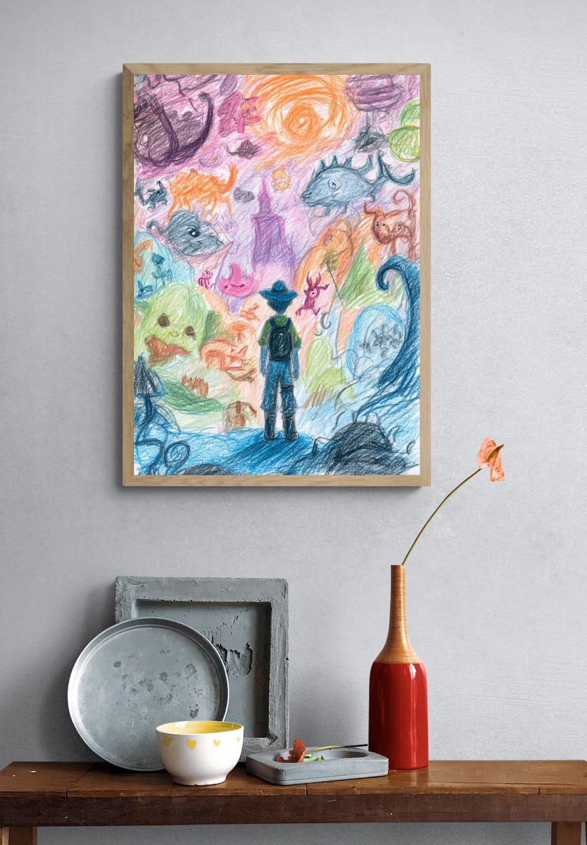 Dreamscape Explorer Illustration Poster. — room view 3