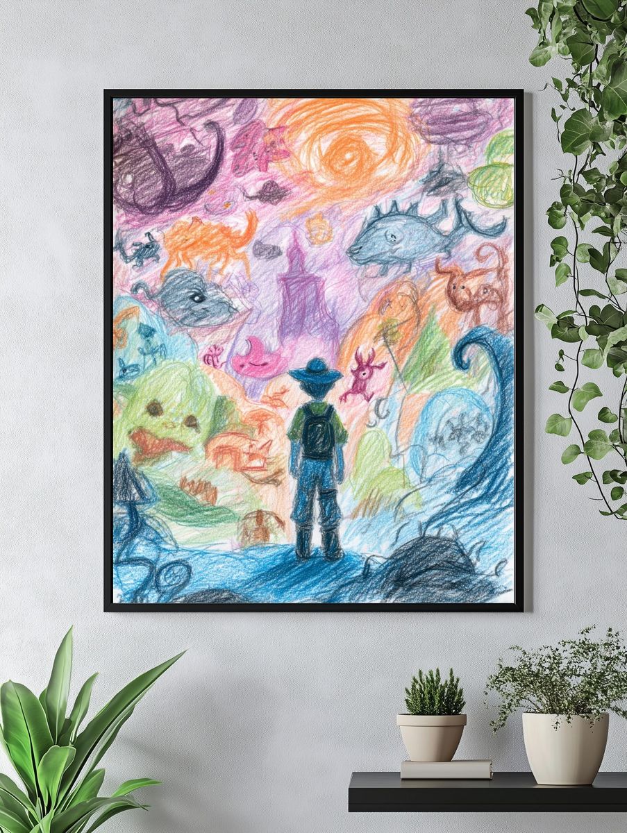 Dreamscape Explorer Illustration Poster. — room view 4