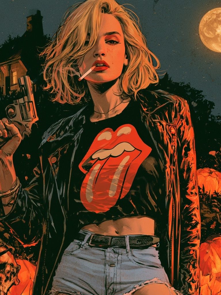 Rock Rebel Moonlight Poster. poster detail