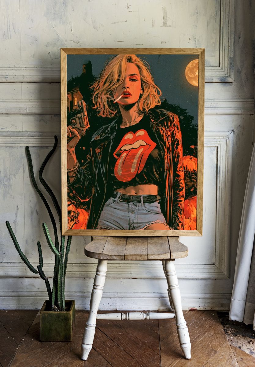 Rock Rebel Moonlight Poster. room preview
