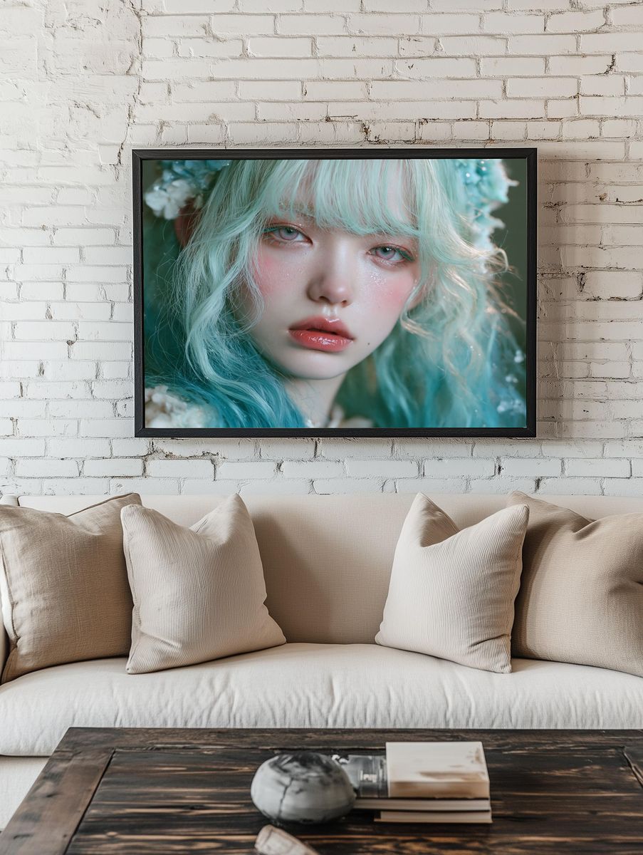 Pastel Fantasy Portrait Poster. room preview