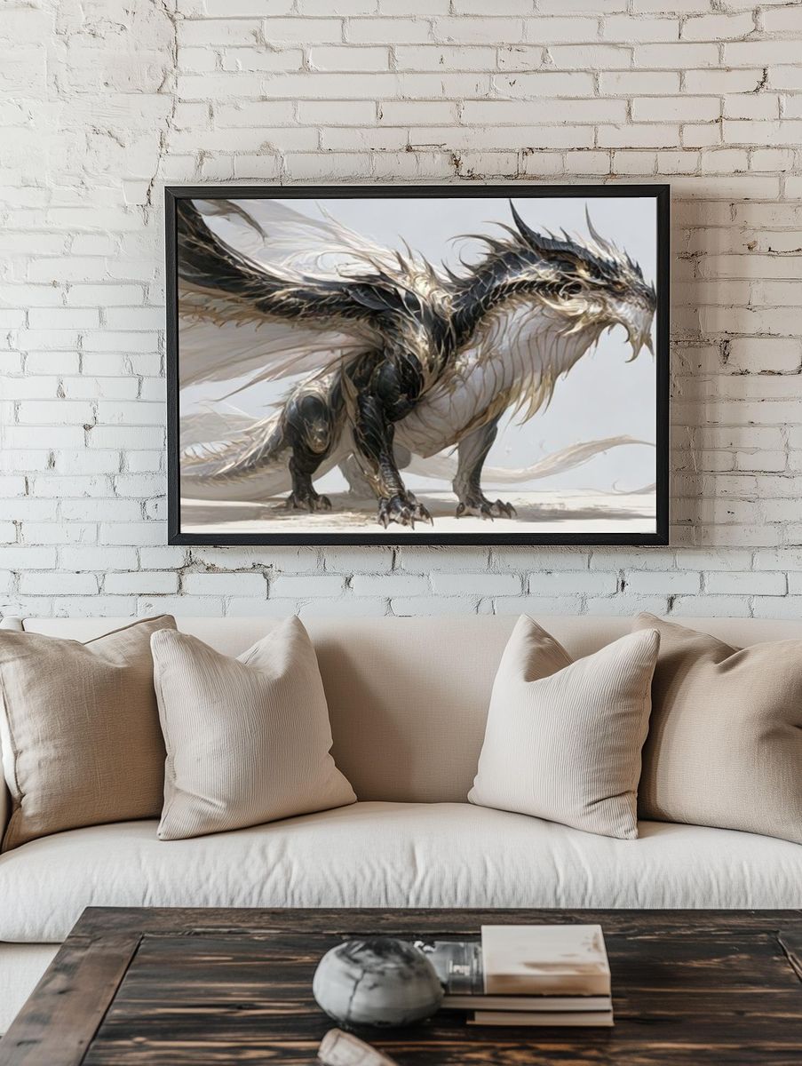 Dragon Fantasy Illustration Poster. room preview