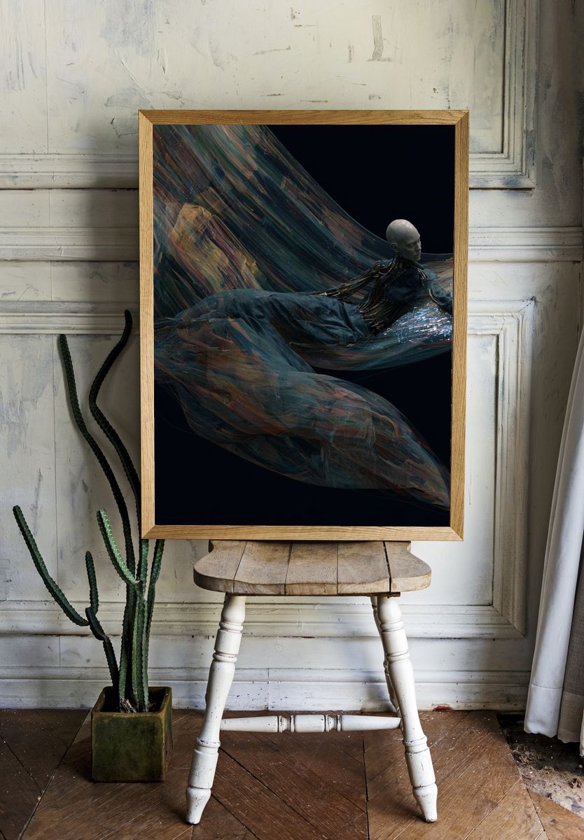 Surreal Floating Figure Fine-Art Print. — room view 1