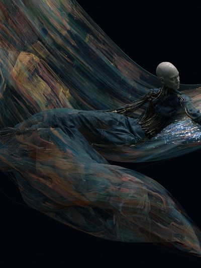 Surreal Floating Figure Fine-Art Print.