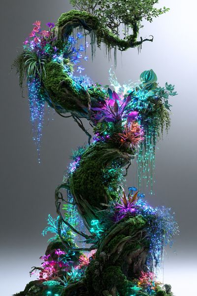 Enchanted Neon Tree Poster. poster