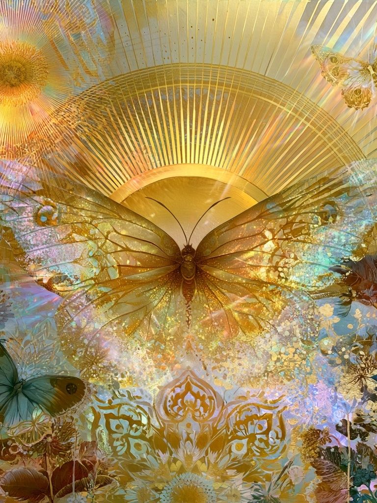 Golden Butterfly Dreamscape Poster. poster detail
