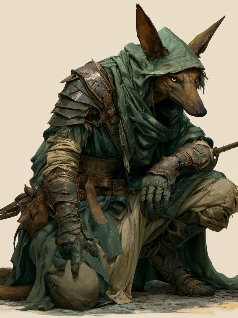 Armored Fox Warrior Fantasy Print. poster — illustration art