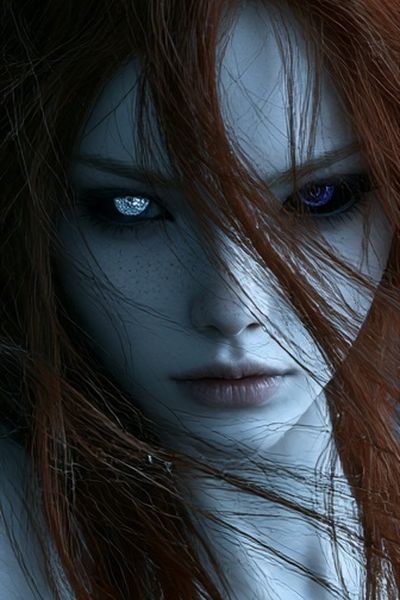Mystic Blue Portrait Poster. poster