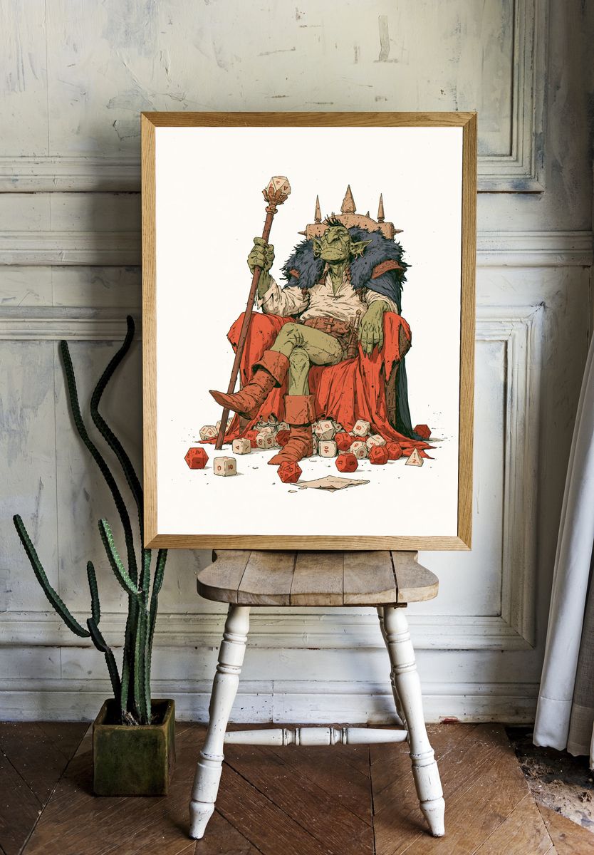 Goblin King Fantasy Illustration Poster. room preview