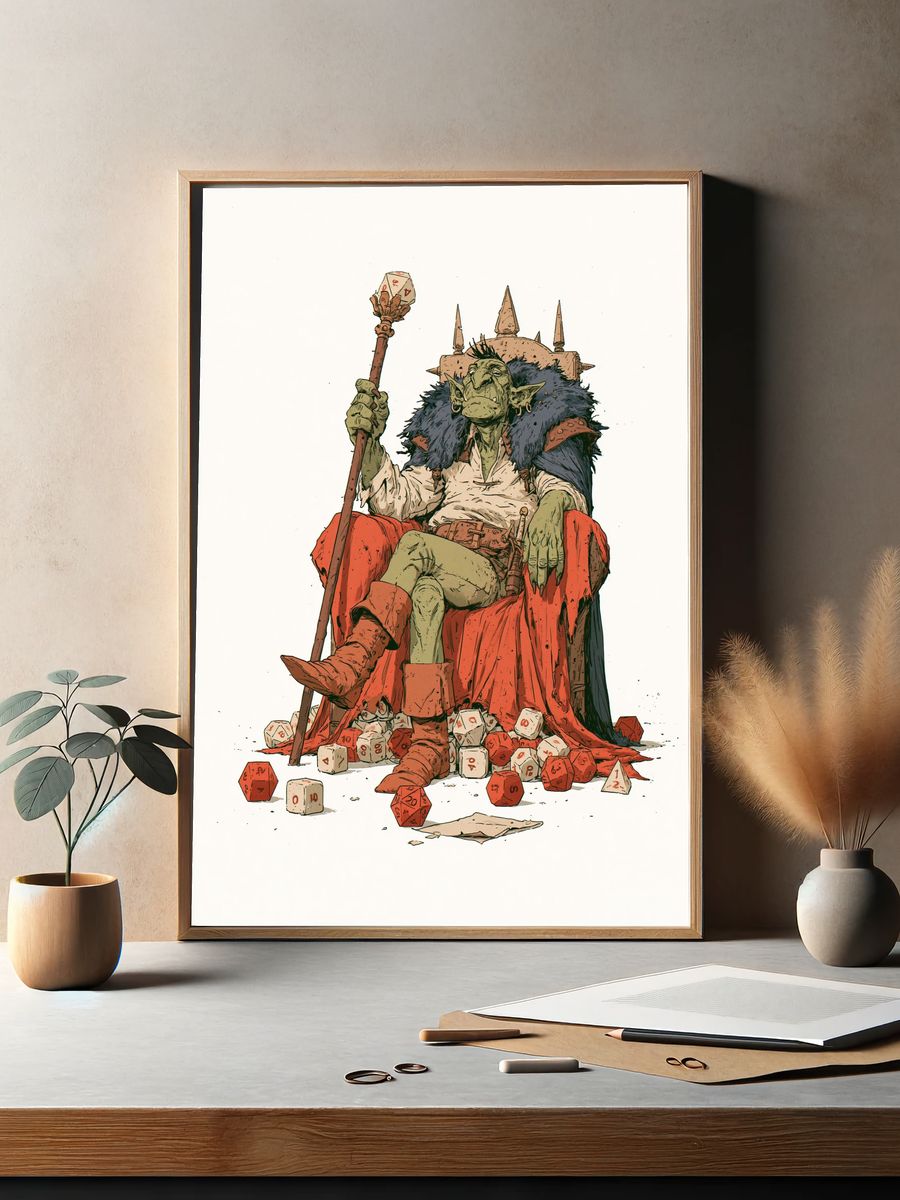 Goblin King Fantasy Illustration Poster. — room view 2