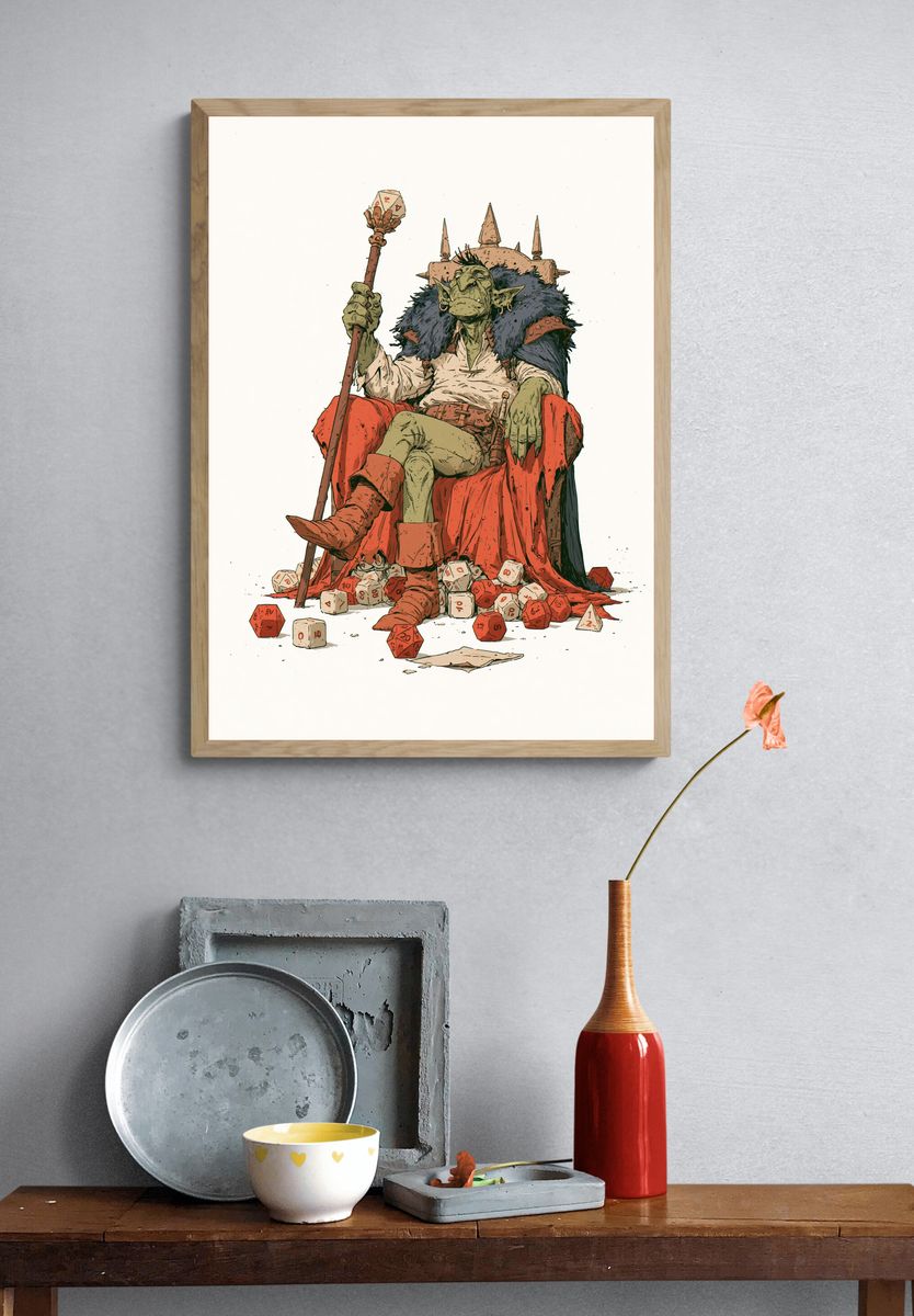 Goblin King Fantasy Illustration Poster. — room view 3