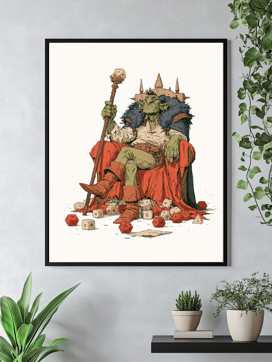 Goblin King Fantasy Illustration Poster. — room view 4
