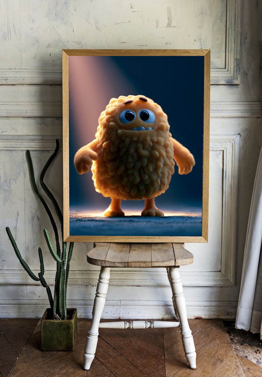 Cute Monster Character Illustration Poster. room preview
