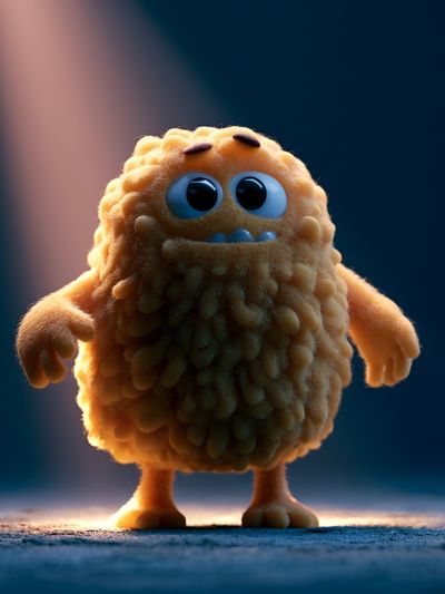 Cute Monster Character Illustration Poster.