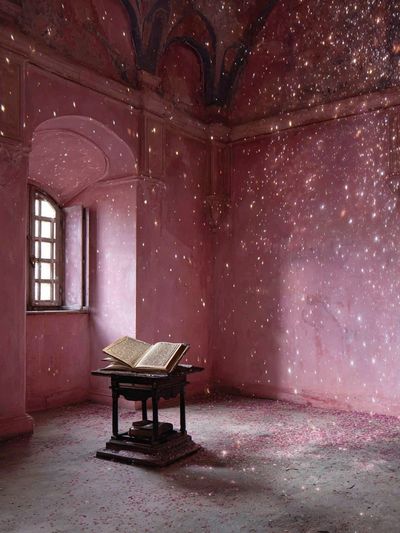 Enchanted Pink Library Poster. poster