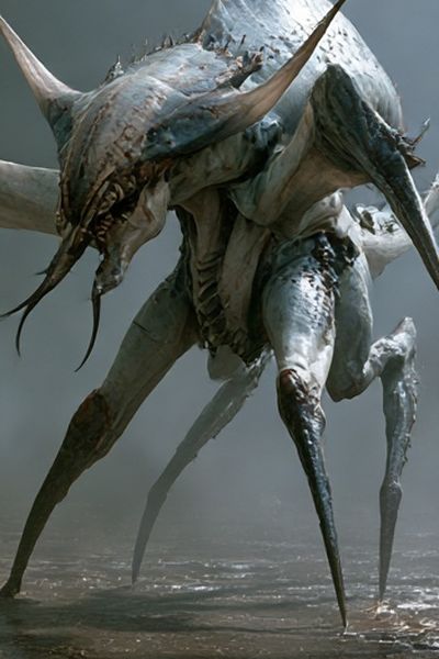 Alien Creature Digital Art Poster. poster