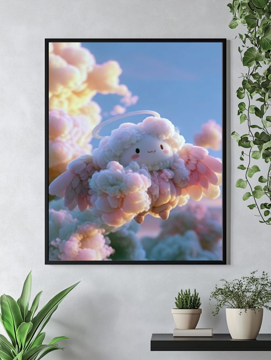 Cloud Angel Digital Art Print. — room view 4