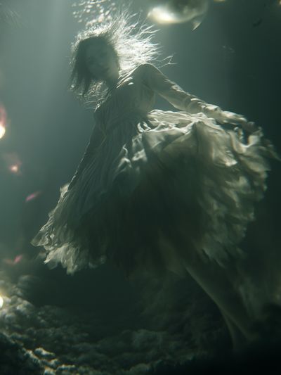 Dreamlike Underwater Figure Print.
