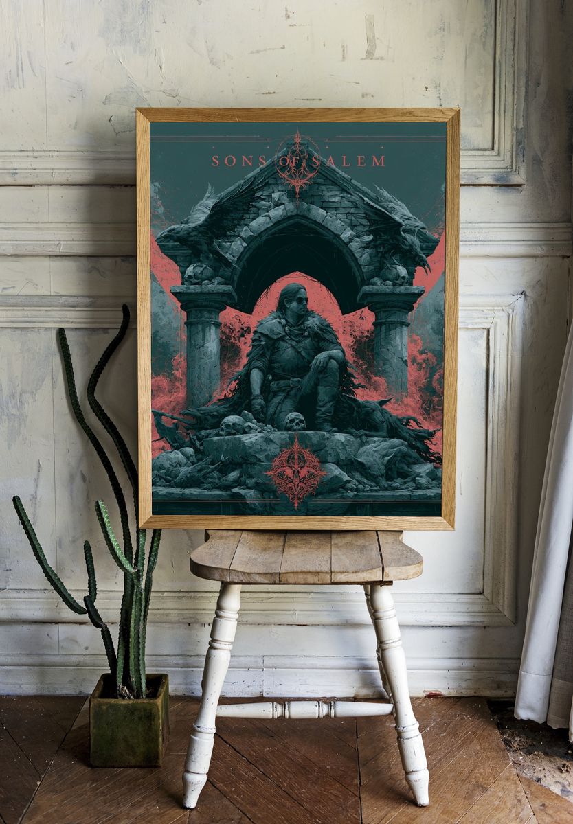Sons of Salem Gothic Illustration Poster. — room view 1