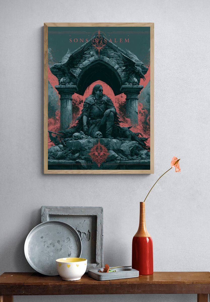 Sons of Salem Gothic Illustration Poster. — room view 3