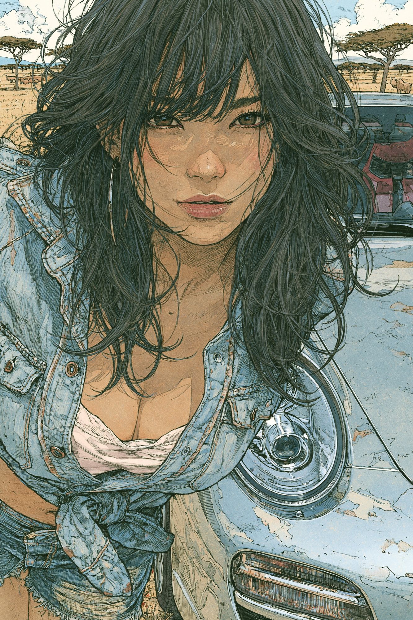Safari Portrait Illustration Poster. poster — illustration art