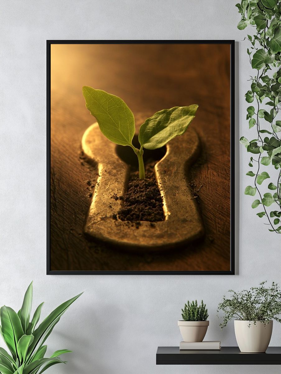 Keyhole Seedling Illustration Poster. — room view 4