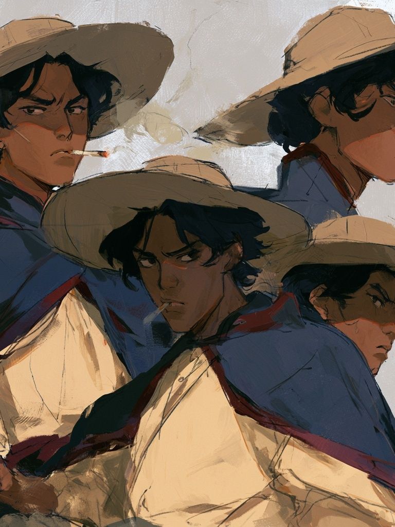 Cowboy Portrait Illustration Poster. poster — illustration art