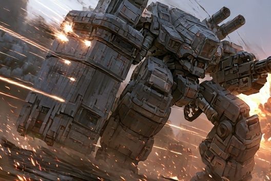 Battle Mech Explosion Poster. poster detail