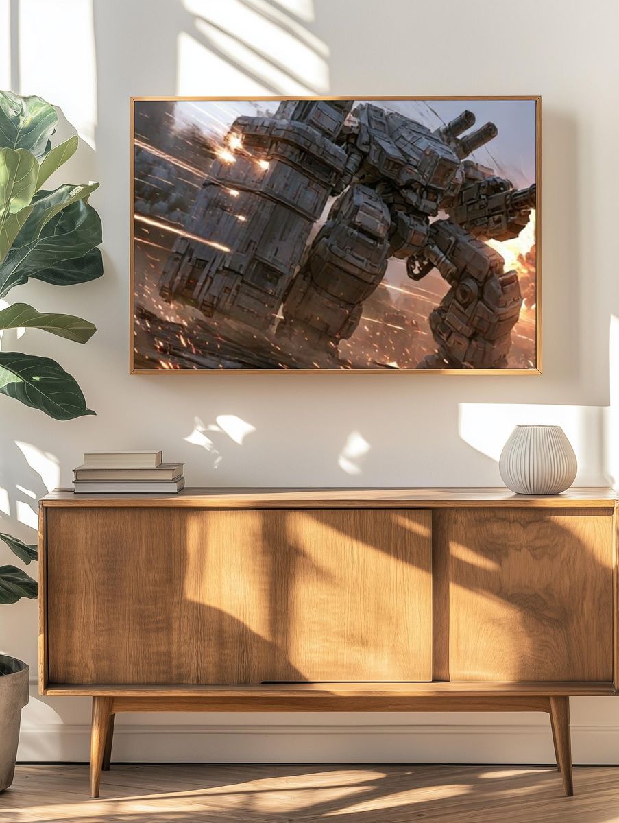 Battle Mech Explosion Poster. — room view 3