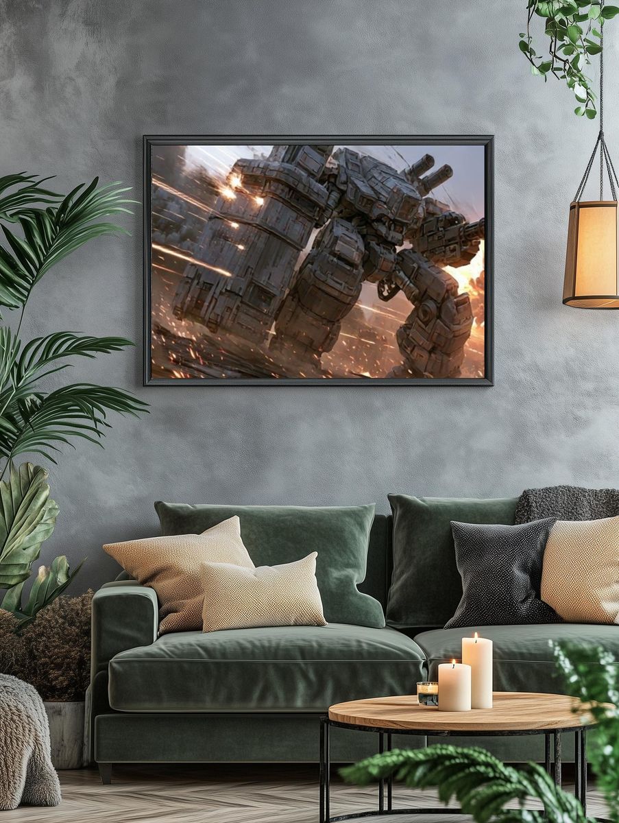 Battle Mech Explosion Poster. — room view 4