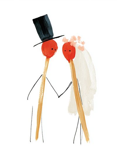 Minimalist Wedding Couple Print.