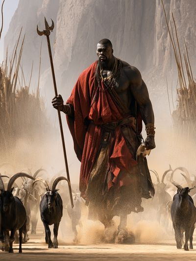 Warrior Herd Procession Illustration Poster.