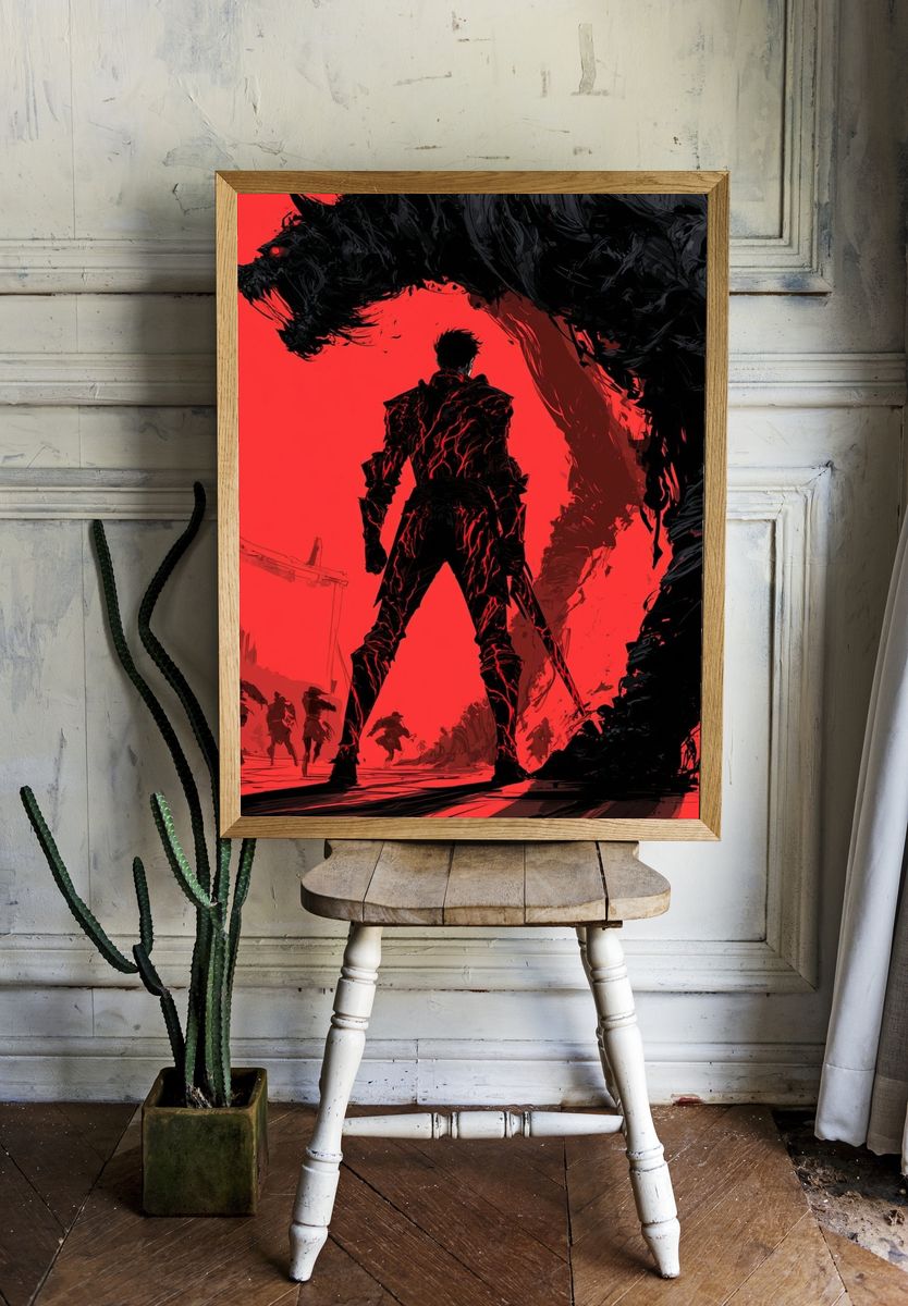 Demon Hunter Red Sky Poster. — room view 1