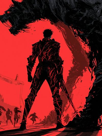 Demon Hunter Red Sky Poster.