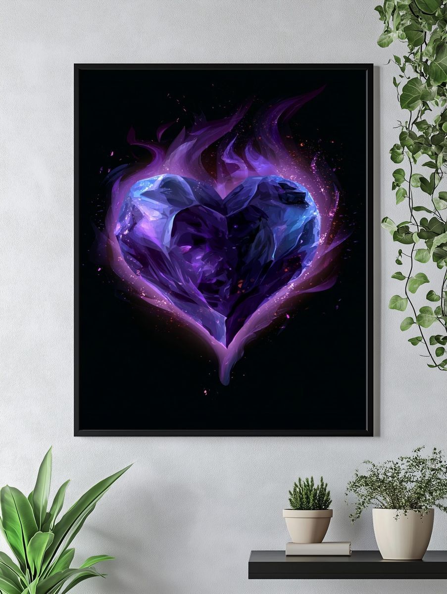 Cosmic Crystal Heart Poster. — room view 4