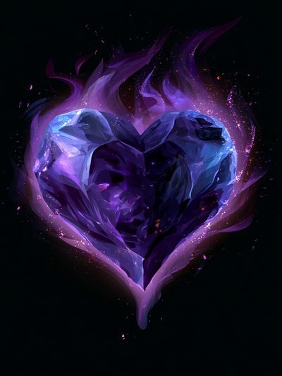 Cosmic Crystal Heart Poster.