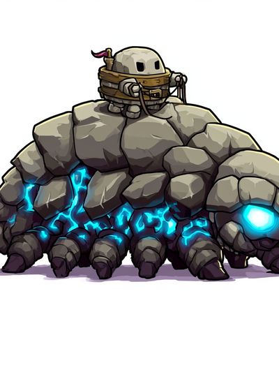 Rock Turtle Digital Art Poster.