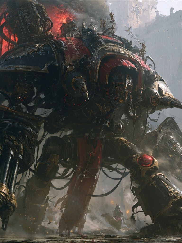 War Mech Siege Illustration Poster. poster detail