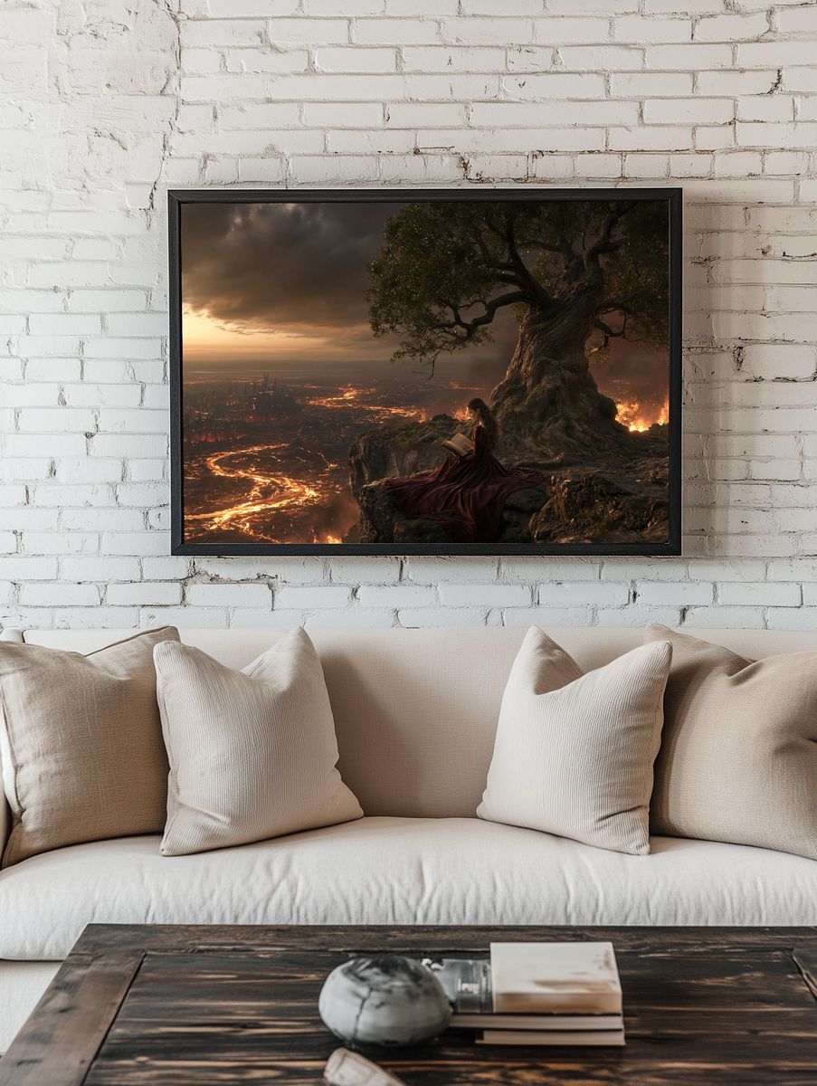 Fantasy Tree at Sunset Poster. room preview