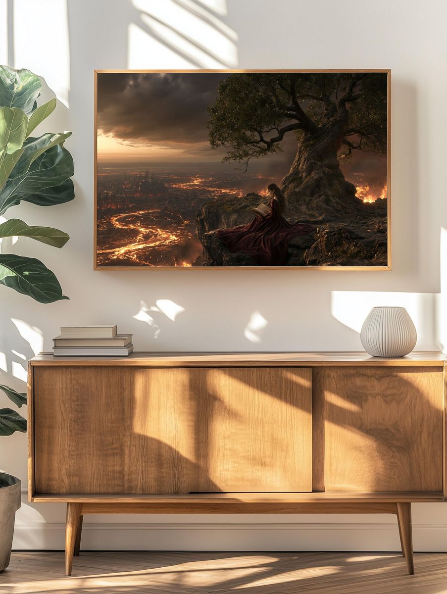 Fantasy Tree at Sunset Poster. — room view 3