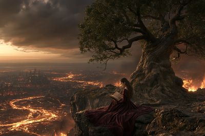 Fantasy Tree at Sunset Poster.
