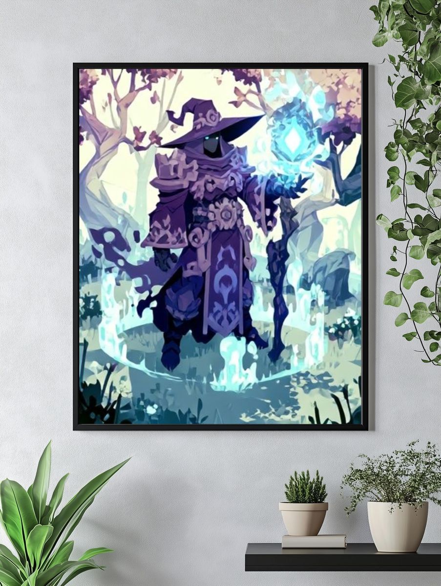 Mystic Mage Fantasy Illustration Poster. — room view 4