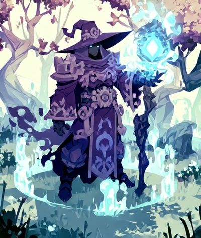 Mystic Mage Fantasy Illustration Poster.